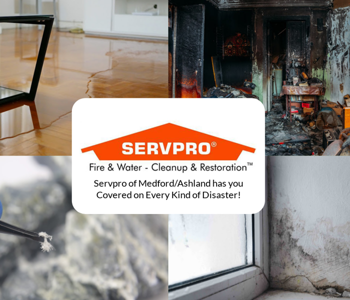 Why ServPro of Medford/ Ashland - collage of locations and SERVPRO logo